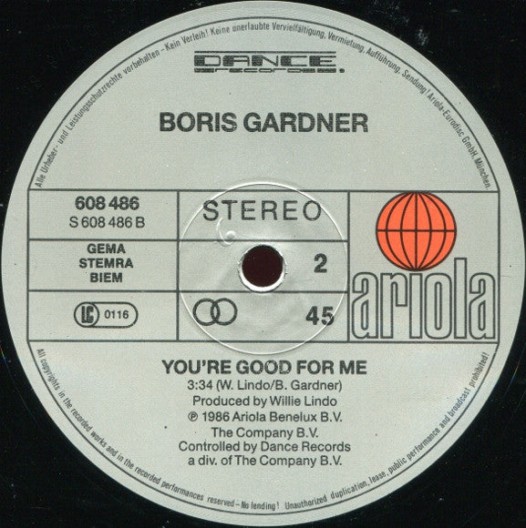 Boris Gardiner : I Want To Wake Up With You (12", Maxi)