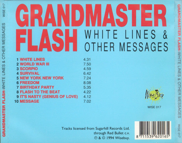 Grandmaster Flash : White Lines & Other Messages (CD, Comp, RE)