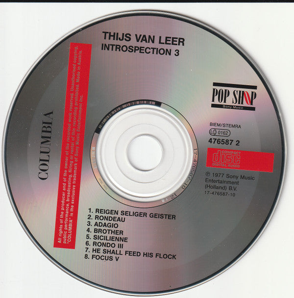 Thijs van Leer : Introspection 3 (CD, Album, RE)
