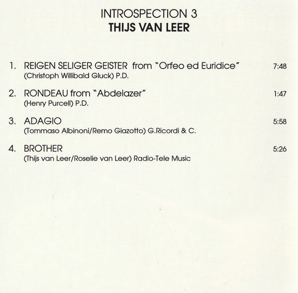 Thijs van Leer : Introspection 3 (CD, Album, RE)