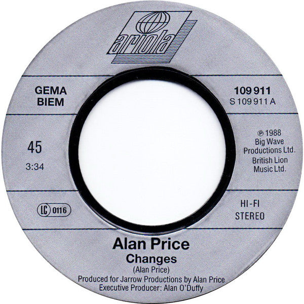 Alan Price : Changes (7", Single)