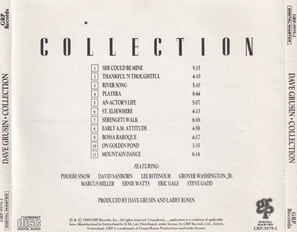 Dave Grusin : Collection (CD, Comp)