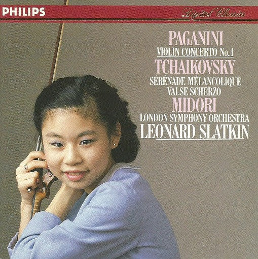 Niccolò Paganini / Pyotr Ilyich Tchaikovsky – Midori Goto, London Symphony Orchestra, Leonard Slatkin : Violin Concerto No. 1 / Sérénade Mélancolique · Valse Scherzo (CD, Album, PDO)