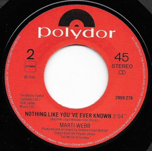 Marti Webb : Your Ears Should Be Burning Now (7", Single)