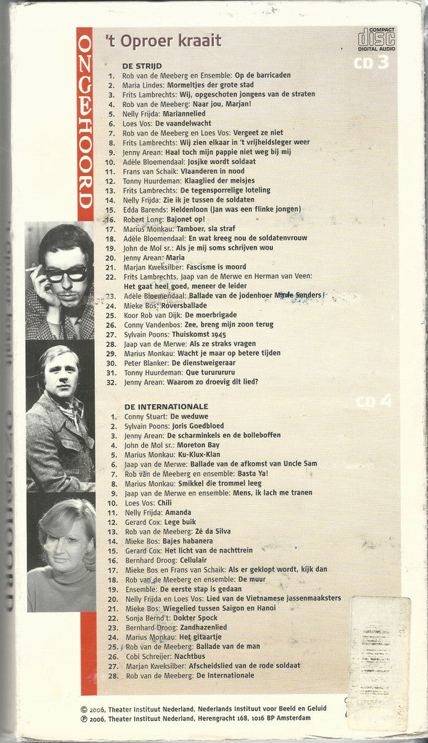 Various : 't Oproer Kraait (Rebelse Liedjes Van Altijd En Overal) (4xCD, Album)