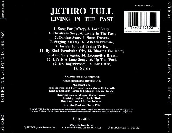 Jethro Tull : Living In The Past  (CD, Album, Comp, RE, RM)