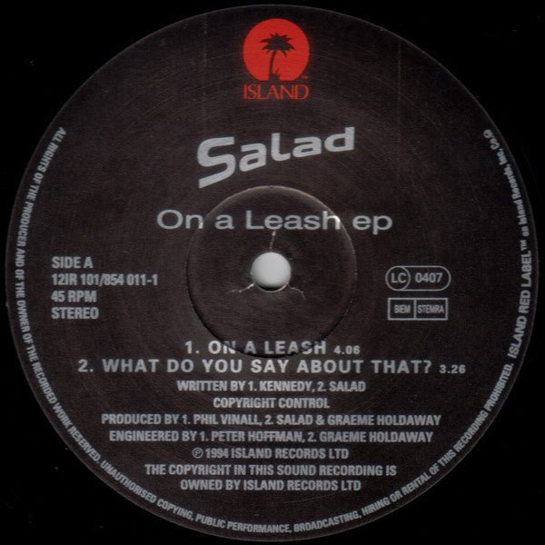 Salad : On A Leash EP (12", EP)