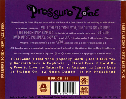 Pressure Zone : New Jazz Funk (CD, Album)