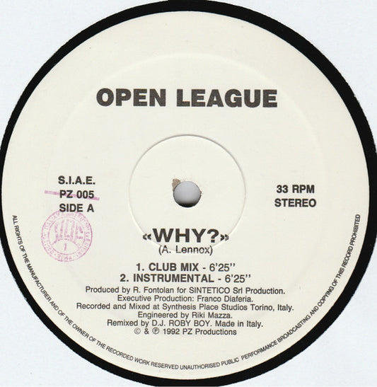 Open League : Why? (12")