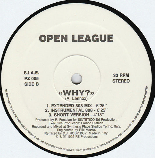 Open League : Why? (12")