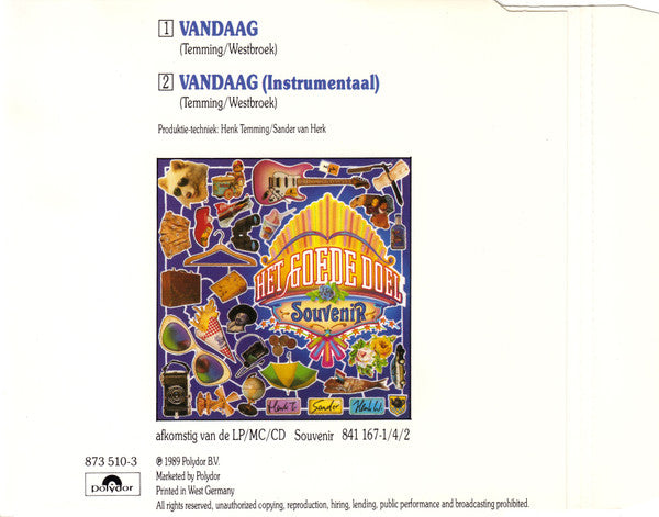 Het Goede Doel : Vandaag (CD, Mini, Single)