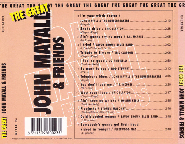 Various : The Great John Mayall & Friends (CD, Comp)