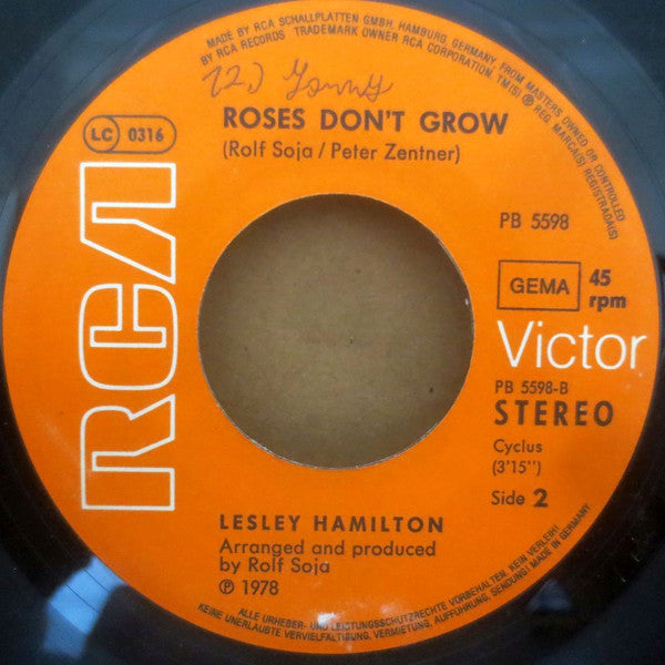 Lesley Hamilton : Capri, The Night And You (7", Single)