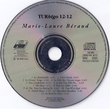 Marie-Laure Béraud : TURbigo 12-12 (CD, Album)