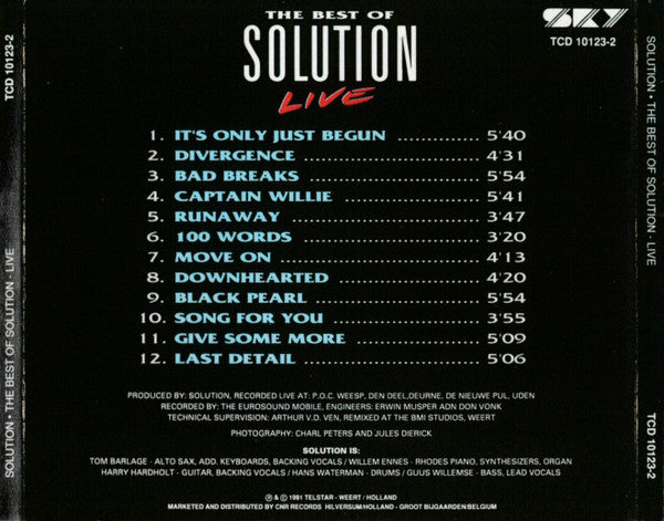 Solution (4) : The Best Of Solution - Live (CD)