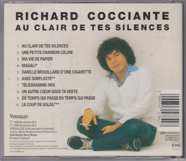 Riccardo Cocciante : Au Clair De Tes Silences (CD, Album, RE)