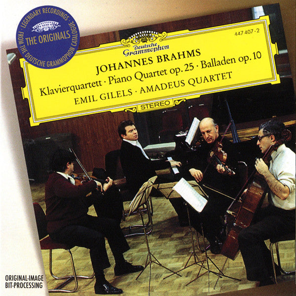 Johannes Brahms - Emil Gilels · Amadeus-Quartett : Klavierquartett = Piano Quartet Op. 25 • Balladen Op. 10 (CD, Comp, RM)