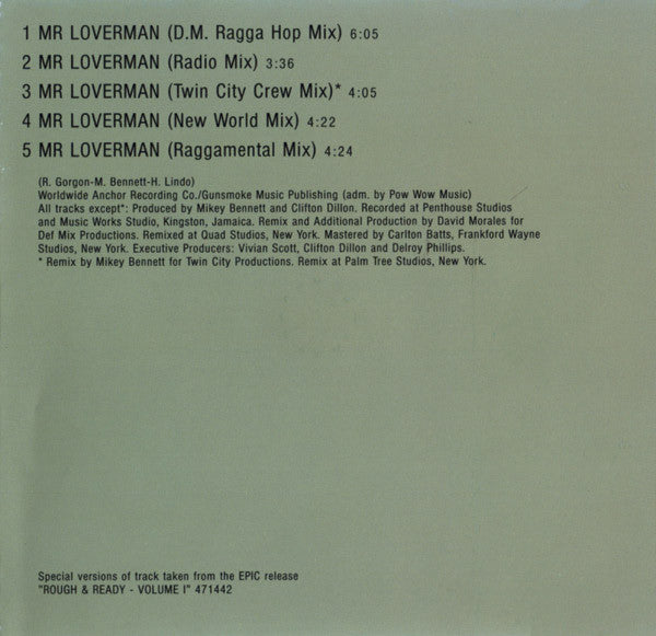 Shabba Ranks : Mr. Loverman (CD, Maxi)