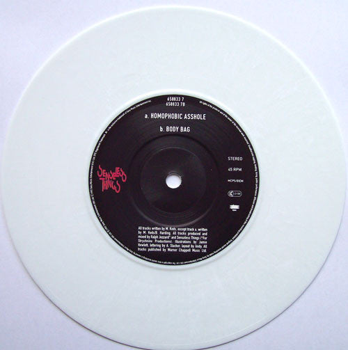 Senseless Things : Homophobic Asshole (7", Single, Whi)