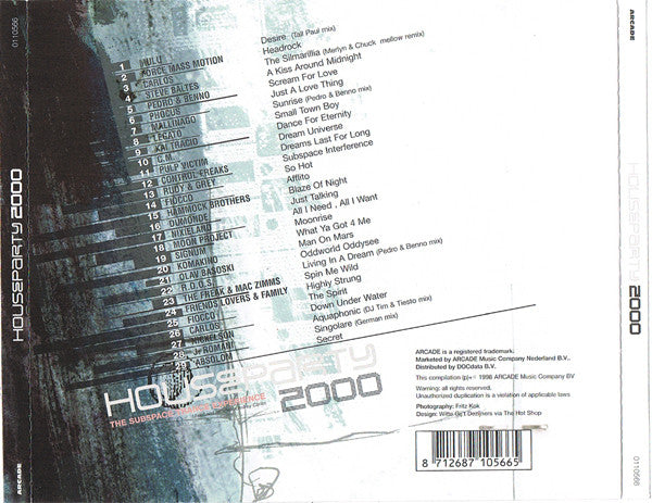 Various : Houseparty 2000 (The Subspace Trance Experience) (CD, Comp, Mixed)