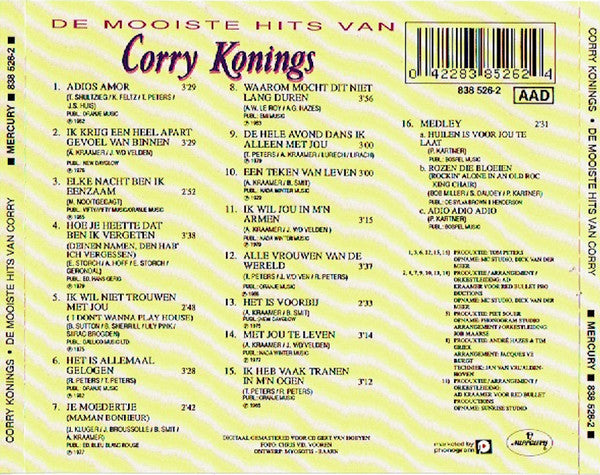 Corry Konings : De Mooiste Hits Van Corry Konings (CD, Comp)