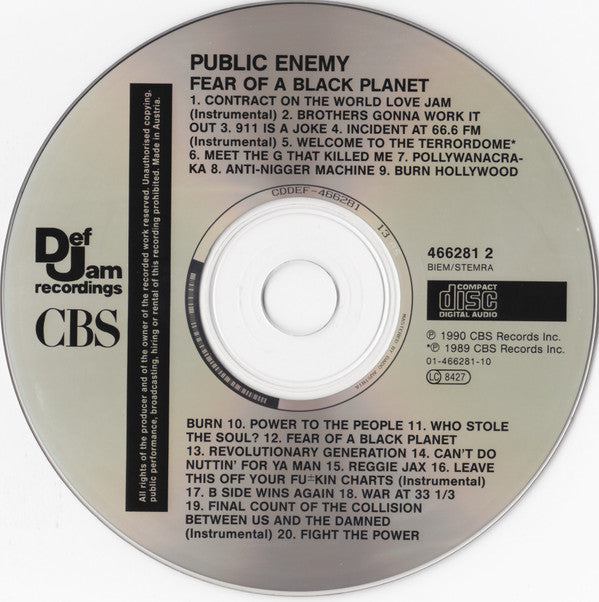Public Enemy : Fear Of A Black Planet (CD, Album)