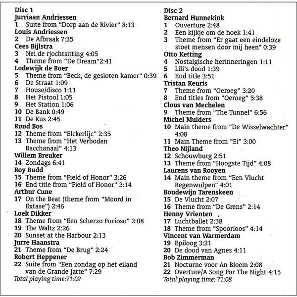 Various : The Alphabet Of Dutch Filmmusic (2xCD, Comp)