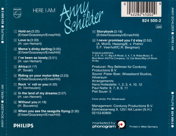 Anny Schilder : Here I Am (CD, Album)