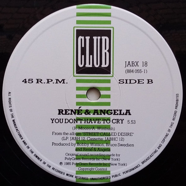 René & Angela : I'll Be Good (2x12", Gat)