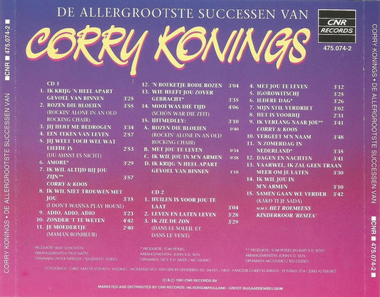 Corry Konings : De Allergrootste Successen Van Corry Konings (2xCD, Comp)