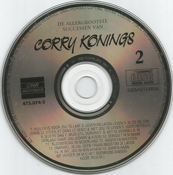 Corry Konings : De Allergrootste Successen Van Corry Konings (2xCD, Comp)