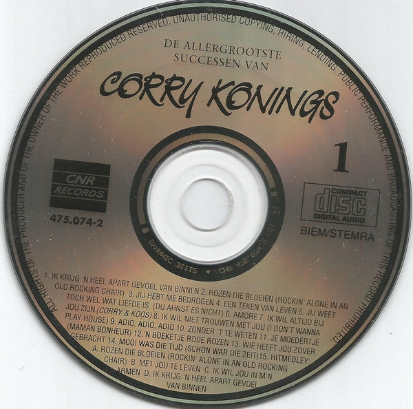 Corry Konings : De Allergrootste Successen Van Corry Konings (2xCD, Comp)