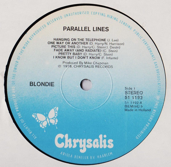 Blondie : Parallel Lines (LP, Album)