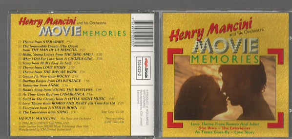 Henry Mancini And His Orchestra : Movie Memories (CD, Comp)