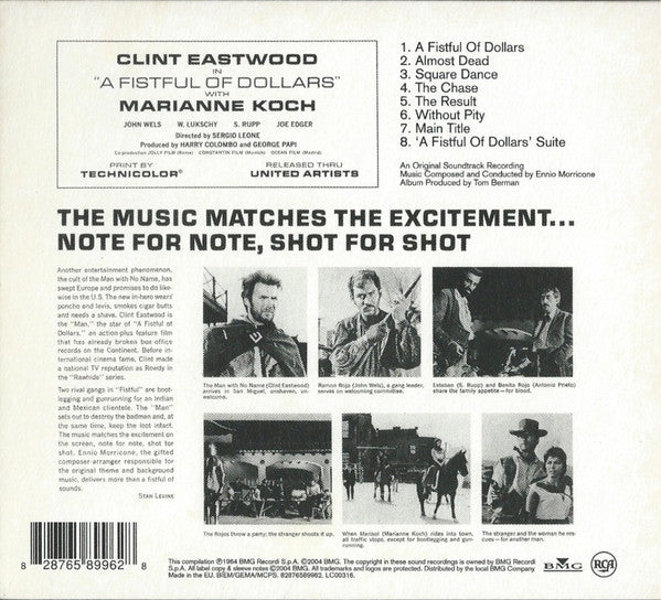 Ennio Morricone : A Fistful Of Dollars (An Original Soundtrack Recording) (CD, Album, RE, Dig)