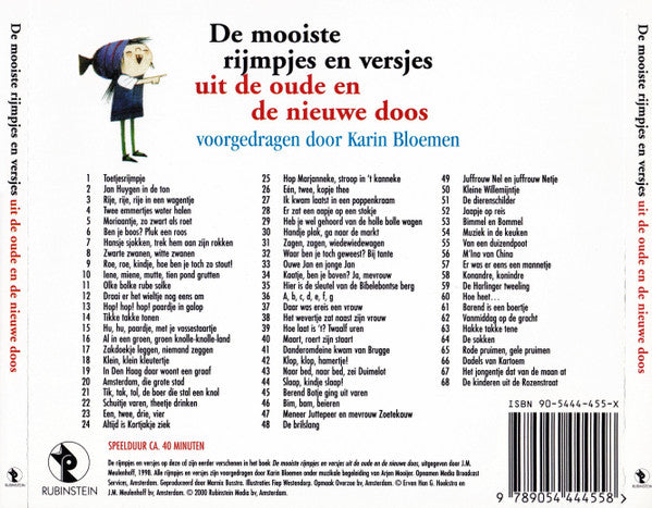 Karin Bloemen : De Mooiste Rijmpjes En Versjes Uit De Oude En De Nieuwe Doos (CD, Comp)