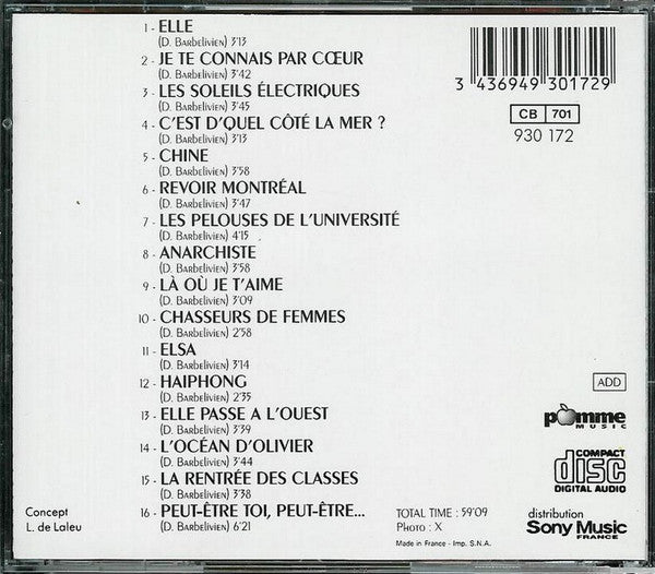 Didier Barbelivien : Didier Barbelivien (CD, Comp)