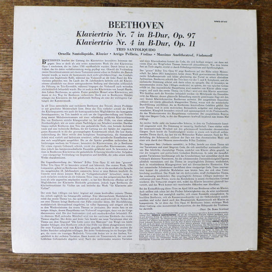 Ludwig Van Beethoven, Trio Santoliquido : Beethoven Trios - Trio Nr. 7 In B-Dur, Op.97 / Trio Nr.4 In B-Dur, Op.11 (LP)