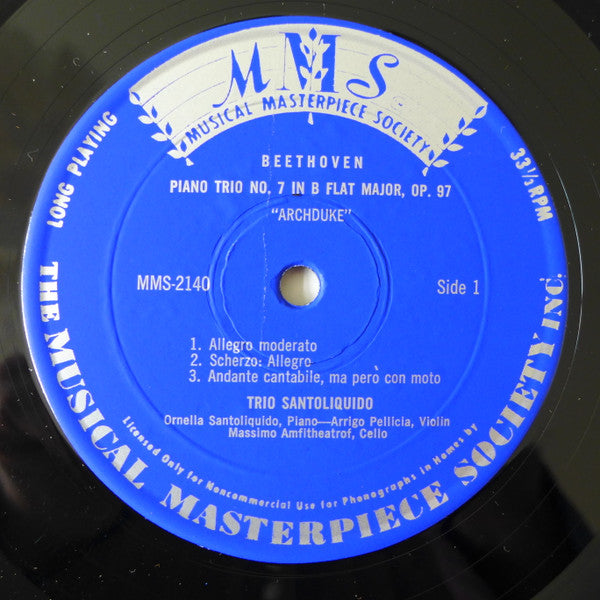 Ludwig Van Beethoven, Trio Santoliquido : Beethoven Trios - Trio Nr. 7 In B-Dur, Op.97 / Trio Nr.4 In B-Dur, Op.11 (LP)