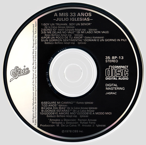 Julio Iglesias : A Mis 33 Años (CD, Album)