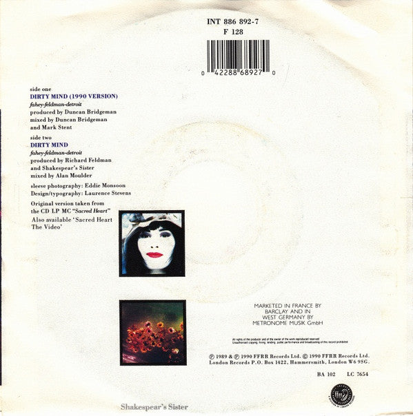 Shakespear's Sister : Dirty Mind (7", Single)