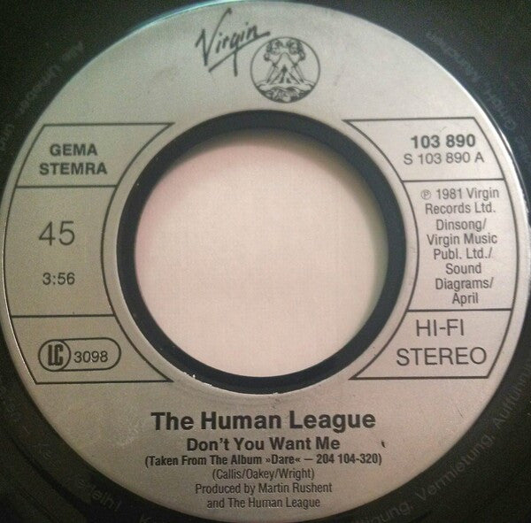The Human League : Don't You Want Me / Seconds (7", Single)