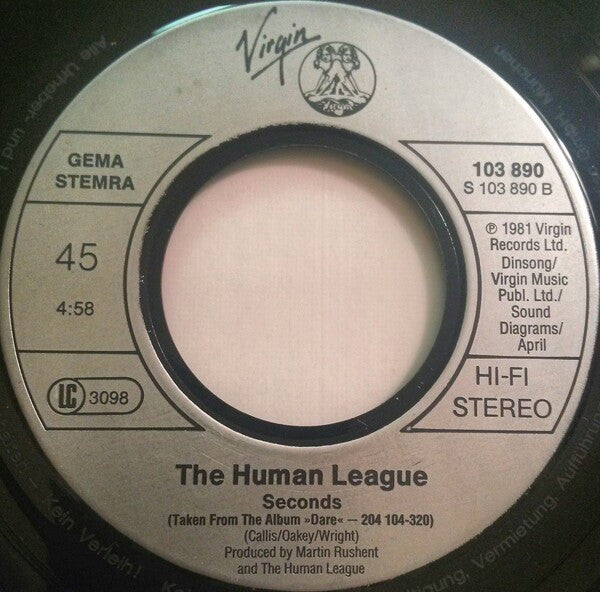 The Human League : Don't You Want Me / Seconds (7", Single)