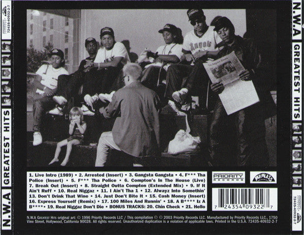 N.W.A. : Greatest Hits (CD, Comp, RM)