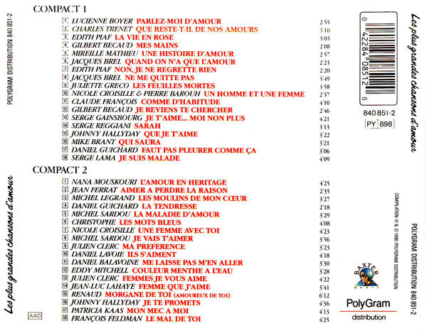 Various : Un Homme Et Une Femme - Les Plus Grandes Chansons D'Amour (2xCD, Comp)