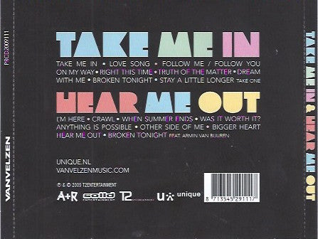 VanVelzen : Take Me In & Hear Me Out (2xCD, Album, S/Edition)