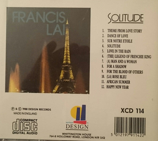 Francis Lai : Solitude (CD, Comp)