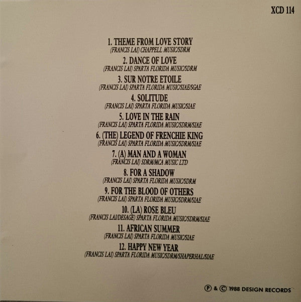 Francis Lai : Solitude (CD, Comp)