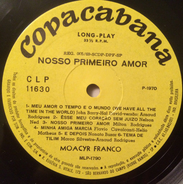 Moacyr Franco : Nosso Primeiro Amor (LP, Album)