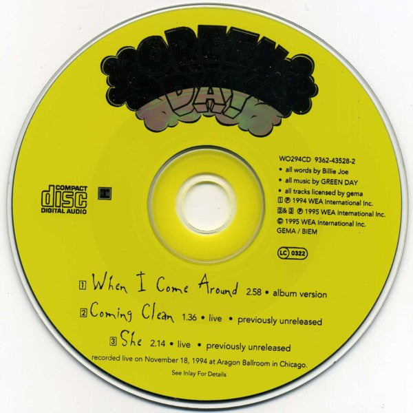 Green Day : When I Come Around (CD, Single)